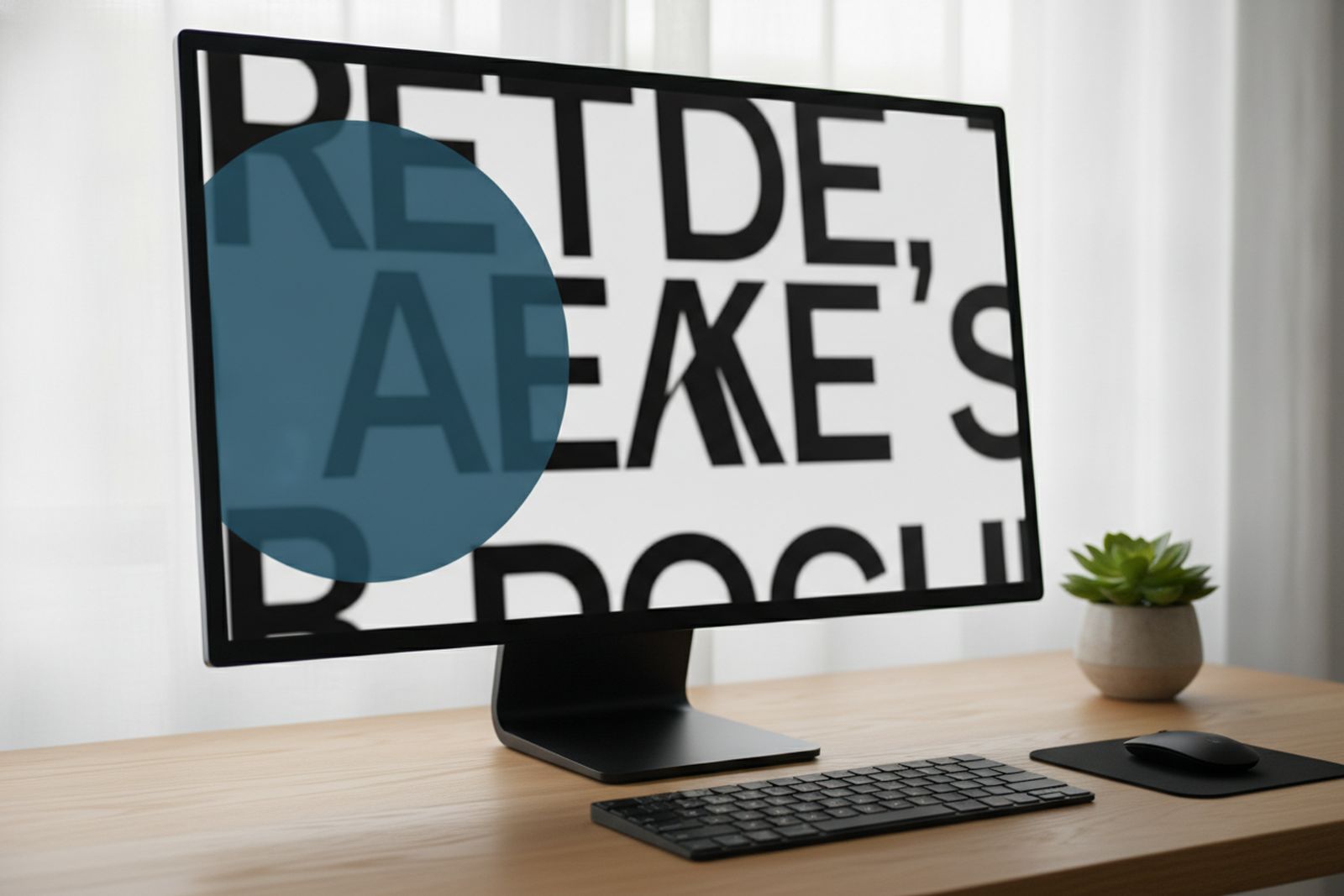 Website hero section with dramatically oversized bold typography